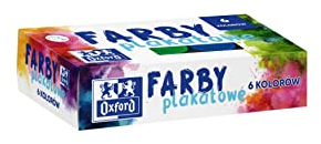 Oxford Plakat-Farbe Set/Gouache/Fingerfarben/Bastel-Farbe / 20 ml x 6, Perfekt für Kinder, Künstler, Studenten
