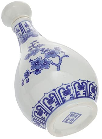 Yardenfun Blue and White Porcelain Wine Bottle Ceramic Wine Sealed Storage Container Portable Drink Storage Bottle for Making and Home Decor