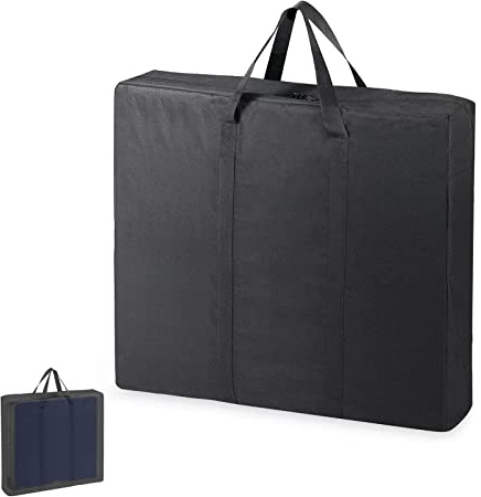 Fenghome Borsa pieghevole da tavolo impermeabile in tessuto Oxford 500D, multifunzionale, pieghevole, con tracolla, per esterni, 66 x 13 x 62 cm (borsa nera solo)