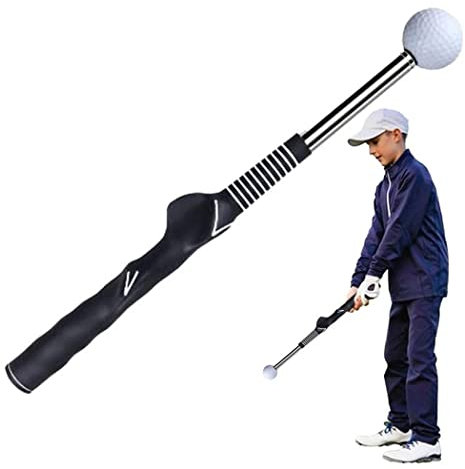 DACAIJIUWO Golfschwung-Trainingshilfe, Golfschwung-Übungsstab, Teleskop-Schlagstangen, Vocal Golf Swing Master Haltungskorrektur-Übungs-Aufwärmstab für drinnen und draußen