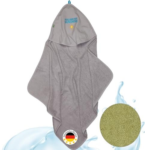 Smithy Kapuzenhandtuch Baby 75x75 cm aus Bio-Baumwolle, Kapuzenbadetuch Kind, Junge und Mädchen