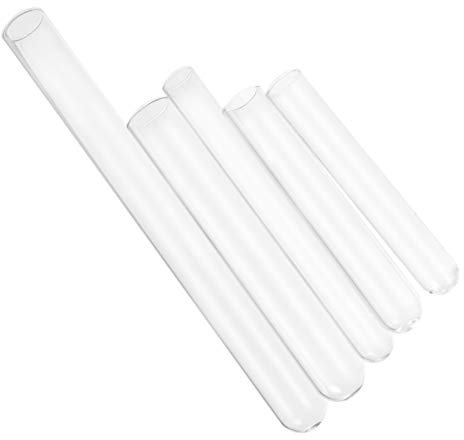 50 Stück transparente Reagenzgläser aus Glas, für wissenschaftliche Experimente, Probenröhrchen, Pulver, Gewürze, Flüssigkeitsbehälter für Schmuck, Rocailles, Geburtstagsparty-Geschenk, 100 mm, 150