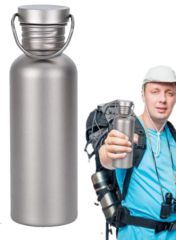 Titan-Wasserflasche | Fahrradtrinkgeschirr Titan | Auslaufsichere Titanflasche | Diese Flasche ist eine praktische und umweltfreundliche Wahl für alle, die Wert auf Leistung und Nachhaltigkeit legen