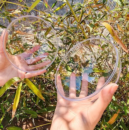 Sfera vuota in acrilico, sfera di plastica trasparente con ornamenti, fai-da-te, sfere di plastica trasparenti come regalo di Capodanno, albero di Natale, decorazione per la casa, matrimonio, festa