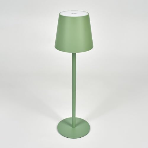 SMART-J Lampada Ricaricabile LED da Tavolo Easy Circle – 3 Temperature di Luce, 6 Ore di Autonomia, Design Moderno, Interruttore Touch, USB Ricaricabile (Verde)