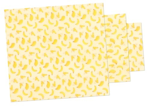 COLLBATH 100% Natural Beeswax Wraps 3 Sheets Food Packing Paper Oil Resistant Non-Stick Reusable for Storage