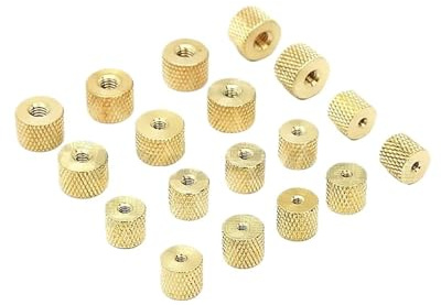 10 Stück M2 M2,5 M3 M4 Rändelmutter Messing Rändelmutter Zylindrisch Einstellen for Wasserkühlung PC-Gehäusemodell(M4)