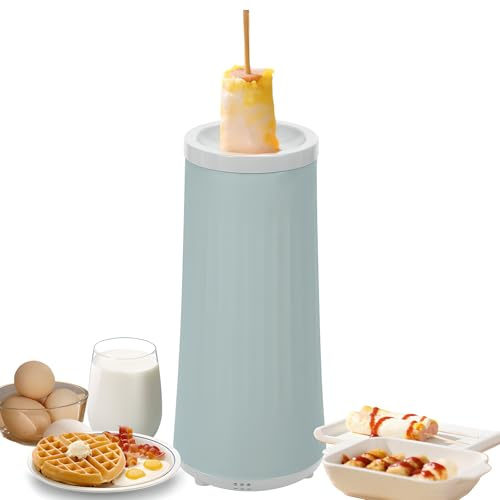 Breakfast Electric Egg Roll Maker, 8min Automatic Sausage Omelet Machine with Car & Home Power Cord, No-stick Mini Sausage Hot Dog Roll Cooker Egg Boiler for Quick Home Meals gray+green