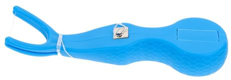 Estante para Hilo Dental Reemplazable, Portátil, Azul, Abs y Nylon | Limpieza 360°, Diseño Ergonómico, para Viaje y Hogar, Herramienta de Cuidado Bucal