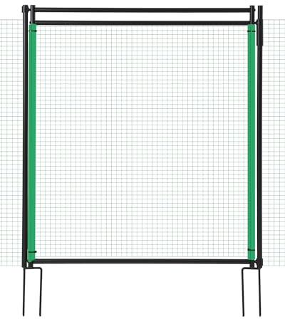 Signstek Tor für Begrenzungszaun - 90 cm, Tür für Gartenzaun mit Einhand Öffnung, mobiles Zauntor für Camping, Garten, Weide