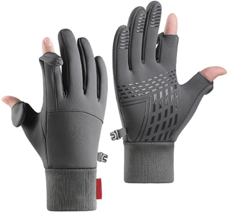 Guanti da ciclismo – Foderati termici, design con dita aperte, guanti antiscivolo per le giornate fredde, ampia gamma di utilizzi, attrezzatura sportiva per bici, fitness all'aperto, accessori