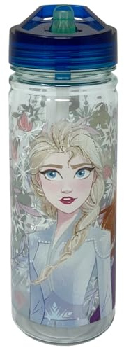 CARTOON Disney Ecozen tritan vattenflaska med hopfällbar drickpip för barn, 580 ml BPA-fri