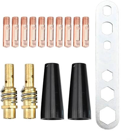 Flux Core Buse sans gaz et embout de contact pour torche de soudage 15AK Composants résistants aux hautes températures