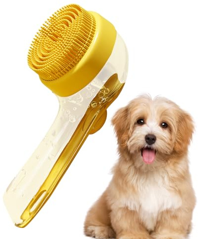 Ylnailky Hundeshampoo-Bürste | Sanfte Langgriff Hundewaschbürste | Haustier Badzubehör Für Conditioner Für Langes Und Kurzes Haar Zum Baden Und Duschen Für Zuhause Unterwegs