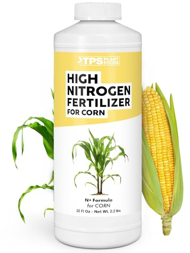 High Nitrogen Fertilizer for Corn, Supports Vigorous Corn Growth and High Yields, TPS Plant Foods, 32oz (1 Quart)
