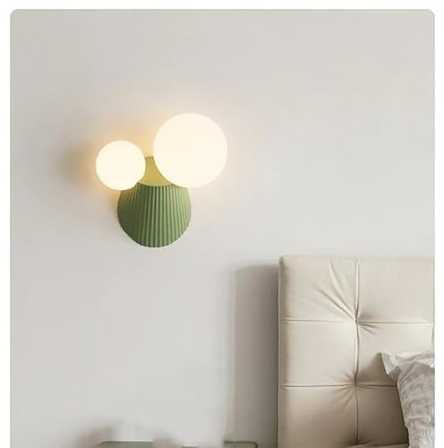 SNHHNSW Crema in stile cactus per bambini lampada da parete per bambini lampada da comodino semplice e creativo soggiorno da letto parete lampada a parete versatile (3 colori, grigio H18cm)
