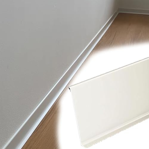 plinthe adhesive Plinthe Murale Étanche En Métal, Plinthe Murale En Aluminium, Moulure De Corniche Pour Buanderie/couloir D'hôtel, Facile À Installer Et(PCS17 6cm/2.4in)