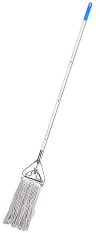 BAZEITFLOW Mopa Algodón para Suelos con Mango Antideslizante Absorbente para Limpieza Seca y Húmeda para Laminados Cerámica Madera y Cemento Resistente y Duradera para Hogar
