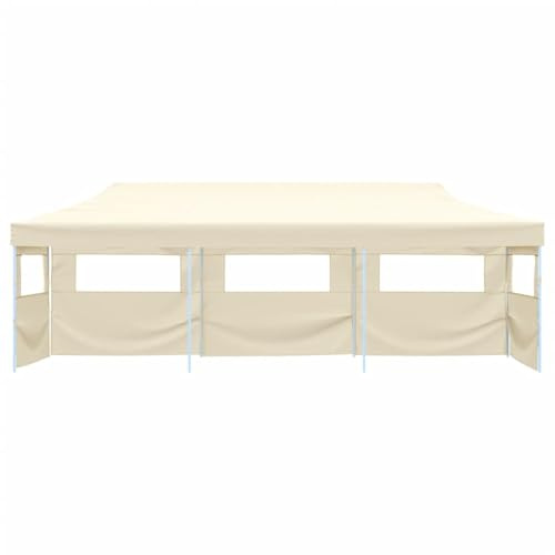 Tenda pop-up per feste con tetto resistente ai raggi UV e all'acqua, tenda da giardino con finestre trasparenti e telaio in acciaio, gazebo pieghevole per mercati e festival, 5 pareti laterali, 3 x 9