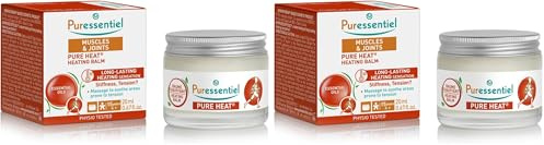 Puressentiel – Articulations et Muscles - Baume Chauffant Pure Heat aux huiles essentielles - Apaise les tensions et raideurs musculaires - 20 ml (Lot de 2)
