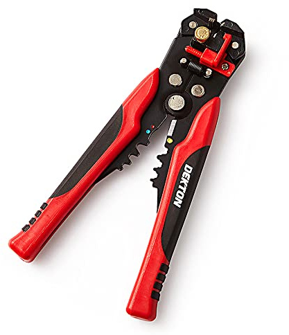 DEKTON PRO Automatic Wire Stripper and Crimper - Tool for Precision Wire Cutting, Stripping & Crimping | Strips 10-24 AWG Wire, Crimps Insulated Terminals 22-10 AWG, Non-Insulated 22-8 AWG