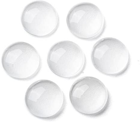 Cheriswelry Glas-Cabochons, runde Kuppel-Cabochons, flache Rückseite, Glasfliese für Kamee, Foto, Anhänger, DIY, Dekoration, Handwerk, Schmuckherstellung, 200 Stück