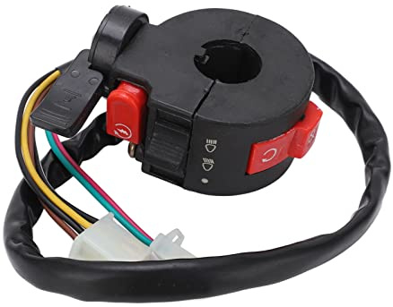 R And Kill Switch,Interruttore Manubrio Moto7Wires 22Mm Manubrio Lato Sinistro Kill Start Interruttore Luce Leva Dell'aria Per Pit Pro Trail Dirt Quad Bike Atv