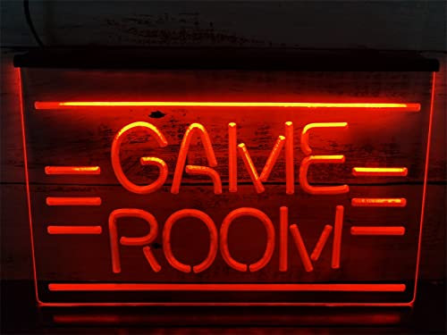 FINOTI Sala Juegos letreros neón expositores Juguetes TV luz neón led Multicolor rótulos Luminosos Salas de Juego y recintos Deportes electrónicos luz Noche decoración del hogar,D,15.7x23.6