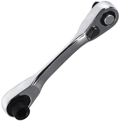 1/4 Inch Mini Ratchet Wrench, Double Headed with 72 Tooth Drive Socket and Screwdriver Bit Ratchet Set 5 Degrees Quick Install Release Socket Wrenches Ideal for Tight Spaces and Versatile Repairs