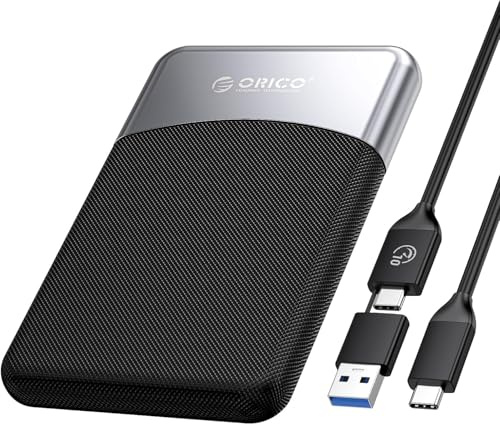 ORICO 2 TB Externe SSD mit 2 in 1 USB C Kabel, Externe Festplatte SSD USB 3.2 Gen 1 bis zu 460MB/s, Portable SSD für USB-C Smartphone, PC, Tablet, Labtop - M25PRO