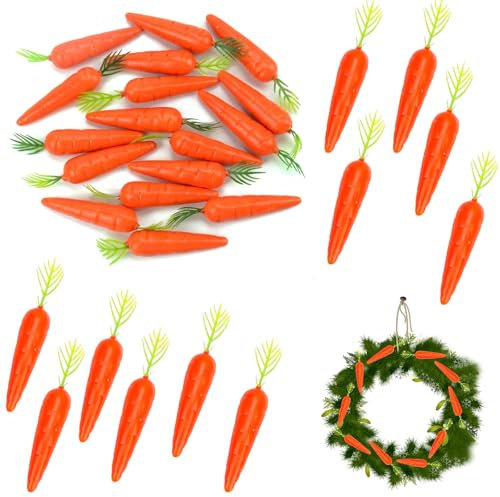SEPWGUMD Mini Carote Artificiali per Decorazione Pasquale, Confezione da 28