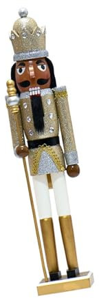 KUAIYIJU Soldato schiaccianoci in legno ornamento portatile Schiaccianoci Soldato di legno Ornamento da tavolo per feste di Natale