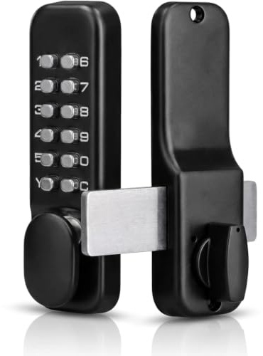 Mechanisches Codeschloss Zahlenschloss schlüsselloses Türschloss | 1–11-stelliger Code geeignet für 1–6 cm Türstärke, wasserdichtes Schloss mit Zahlencode für Hotel und Büro