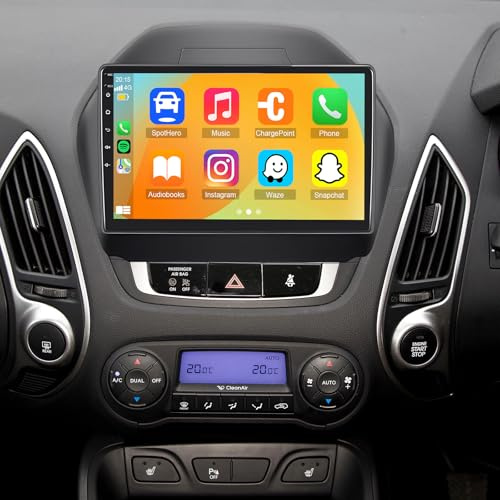 4+64G 2Din Android 15 Autoradio per Hyundai IX35 2009-2015 con Carplay Android Auto, 10pollici Touchscreen Lettore Ricevitore Multimediale Digitale con navigazione GPS Bluetooth WiFi FM RDS SWC DSP EQ