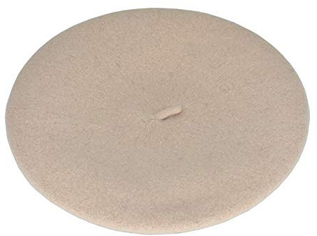 JOYHY Damen Wolle Solide Farbe Klassisch Französisch Stil Baskenmütze Hut Beige