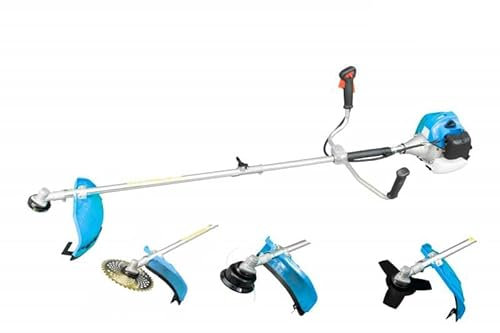 BRACOG HJBC52X. Desbrozadora a Gasolina de Fácil Arranque (3 en 1). Desbrozadora Profesional con Motor de 2 Tiempos - 52 CC - 3CV. Cortadora de Césped y Jardín.