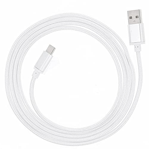 REY weißes verstärktes Netz geflochtenes USB auf Micro USB Stecker auf Stecker vernickeltes Kabel, 3 Meter