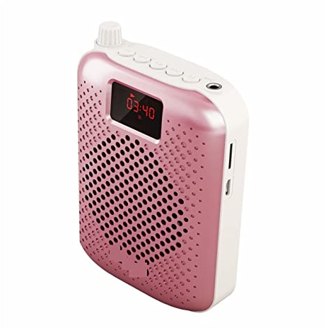 Megafone Bullhorn Blue-Tooth-Lautsprecher Tragbare Hochleistungslautsprecher Megaphon mit kabelgebundenem Headset-Mikrofon USB-Aufladung zum Unterrichten (Color : 01 Pink, Size : 1) little surprise
