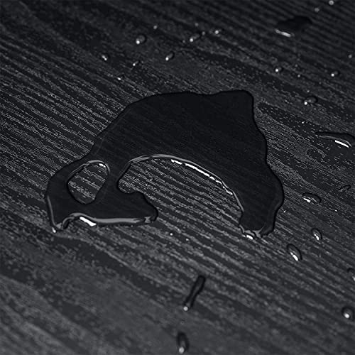 Hode Papier Adhesif pour Meuble Bois Noir 90×600cm, Rouleau Vinyle Adhesif Meuble Effet Bois, Impermeable Film Autocollant pour Armoires Comptoirs, Papier Peint Autocollant Décoratif