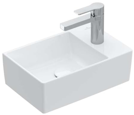 V&B Handwaschbecken Memento 2.0 40x26cm, m Hahnl., o. ÜL, weiß alpin