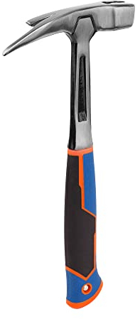 Mivos Slaghammare 600 g huvudvikt – smidd helt stål – klohammare med antivibrationshandtag – snickarhammare med magnetisk nagelhållare – stålhammare