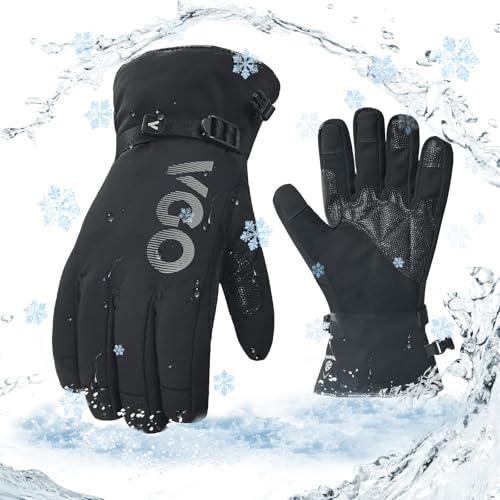 Vgo... 1 Paar Winterarbeitshandschuhe warme Arbeitshandschuhe Wasserdicht (SL7761FLWP)