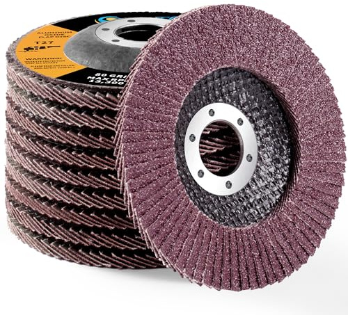 SATC Flap Discs 115mm 10 Pack Grinding Discs 80 Grit for Angle Grinder to Sanding Grinding Metal Wood