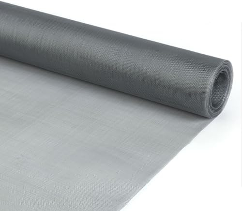 Insektenschutz Fliegengitter Meterware 2x5m, Fensterabschirmung ZubehöR FüR FliegengittertüRen Fliegengitter TüR für Fenster Lichtschächte.- Grau