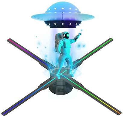 3D Hologram Fan,HD LED Hologram Fan WIFI Projector with 700 Library Video,Animated Holographic Projector Display for Stores, Shops, Christmas Tree (20.5(APP+WIFI+Bluetooth+Remote+HD LED))