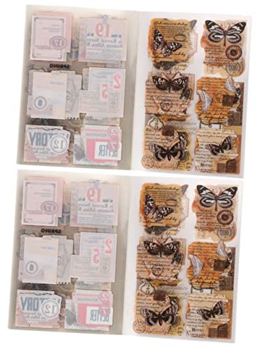 SEWACC 2pcs Anniversary Scrapbook Decorative Stickers Craft Sticker Planner Junk Journal Supplies