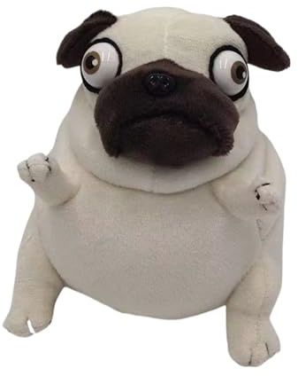 KUKUShining Süßes Mops Plüschtier Weiches Knuddeliges Stofftier für Kinder Hundefreunde und Einzigartiges Geschenk für Mops Liebhaber und Geburtstage(Pug)