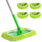 JJQHYC 4 Serpillères Humides Reutilisable Lingettes pour Swiffer 25,4 x 11,5 cm Mop Microfibres Lingettes Compatibles avec Balai Swiffer, Serpillères en Microfibre Lavables