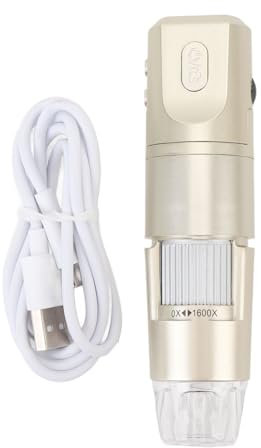 USB Digitalmikroskopkamera, Tragbare HD Inspektionskamera 50 Bis 1600X mit 8 Dimmbaren LED Leuchten, Kabelloses Digitales Mikroskop, Tragbare Mikroskopkamera für Erwachsene