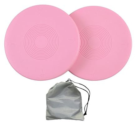 Amagogo 2-teiliges Ballett-Drehbrett, rotierende Platte, Taillen-Drehscheibe, Ballett-Trainingsgerät für den Heimgebrauch, Rhythmische Gymnastik, Pilates, Rosa